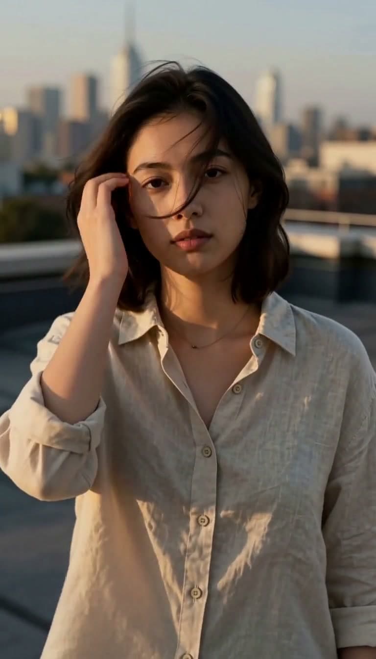 Rooftop breeze move: Video AI video template