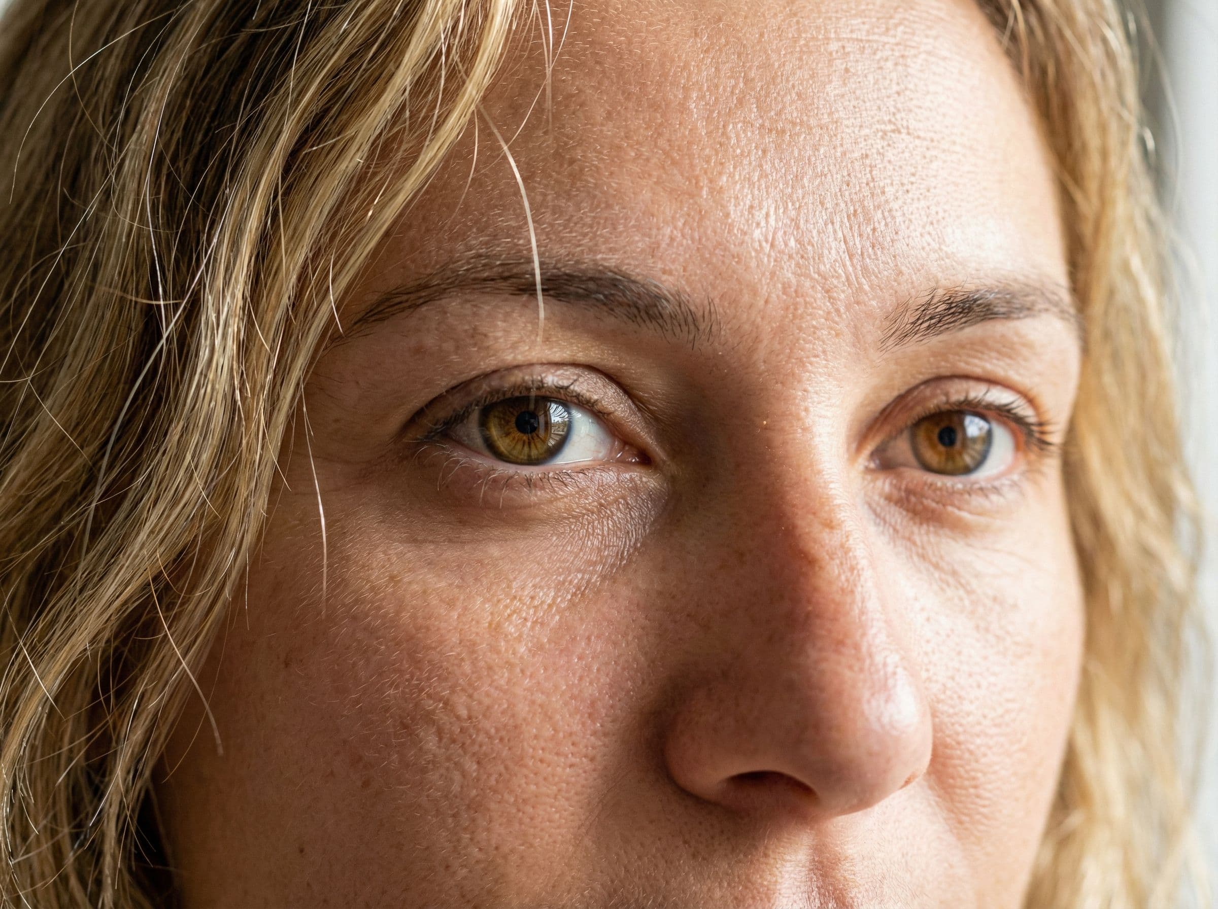 Natural Skin Close-Up Portrait: Portrait AI image template