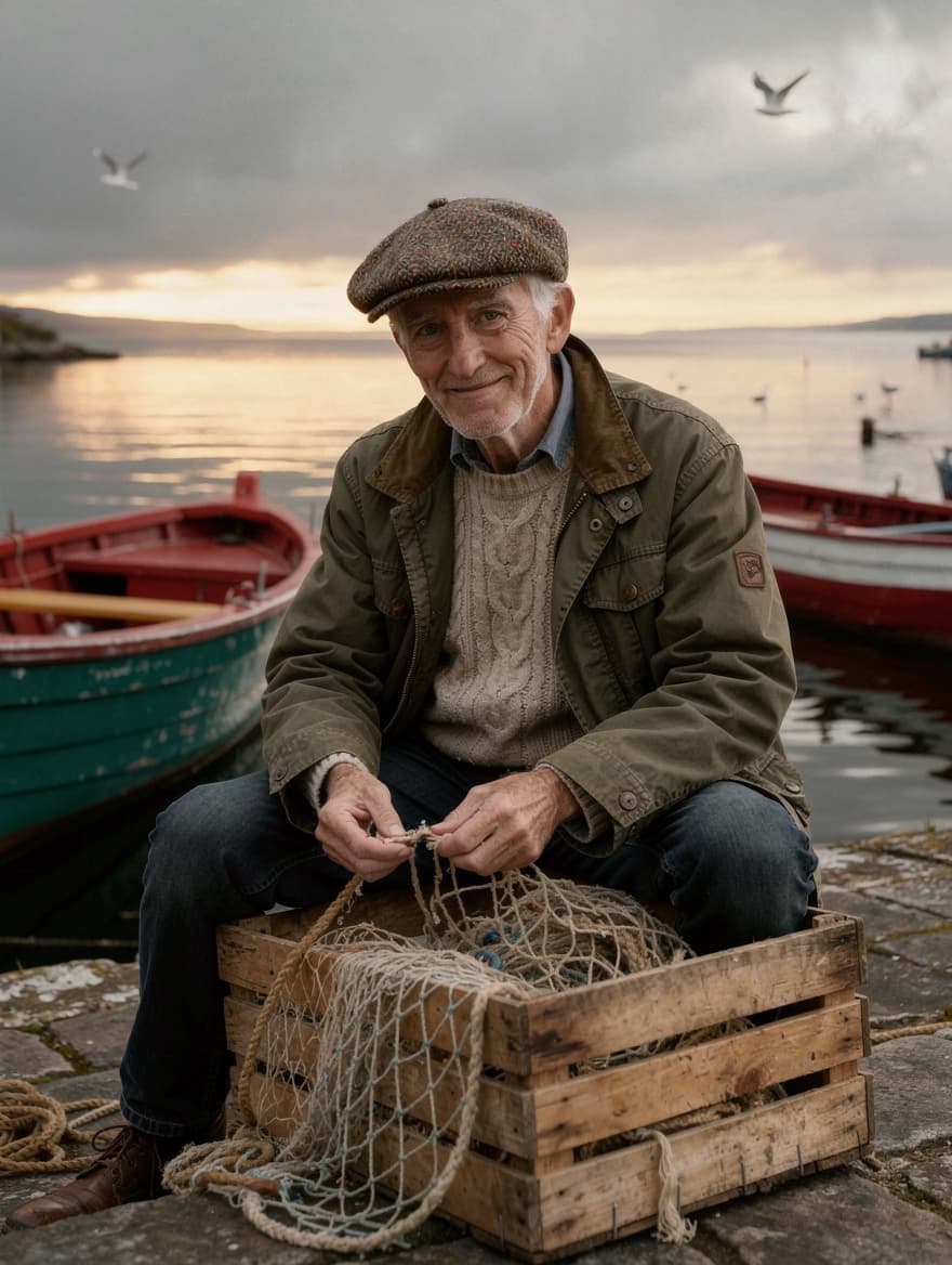 Harbour storyteller: Portrait AI image template
