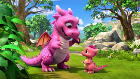 Playful Pink Dragon Duo: Video AI video template