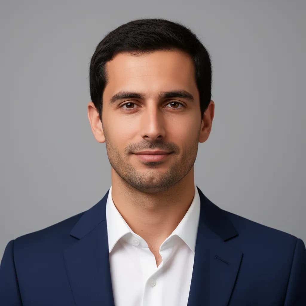 Professional Man Headshot: Portrait AI image template