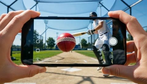 Cricket Ball Impact Close-Up: Video AI video template