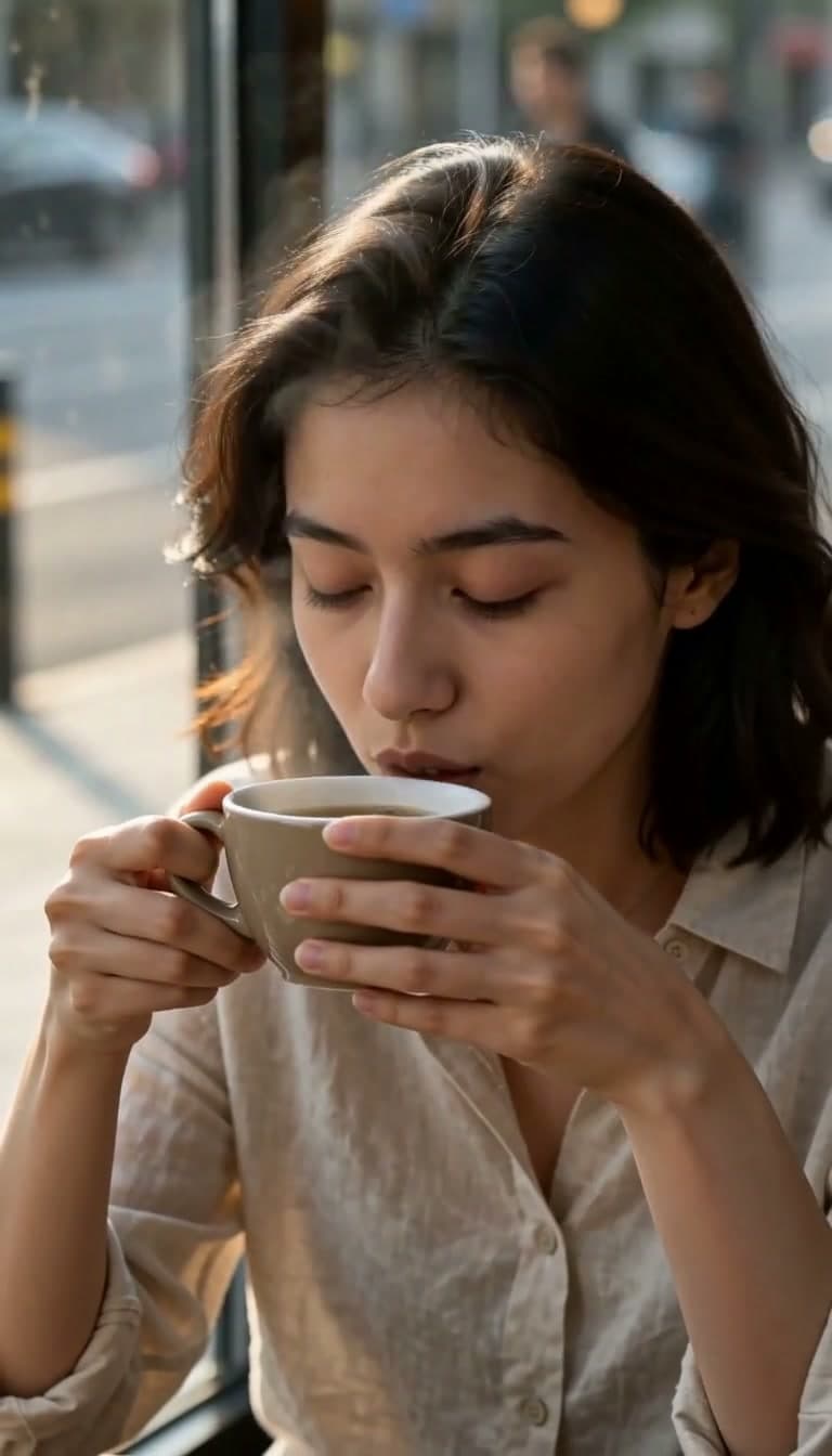 Café sip move: Video AI video template