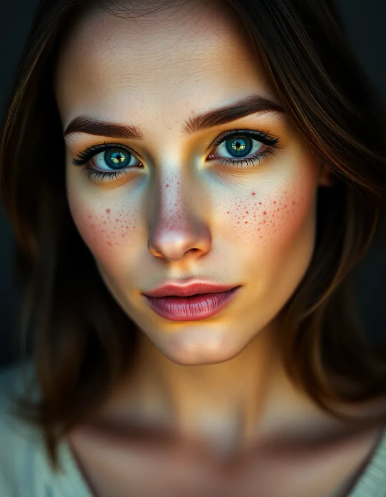 AI-enhanced portrait with refined facial detail