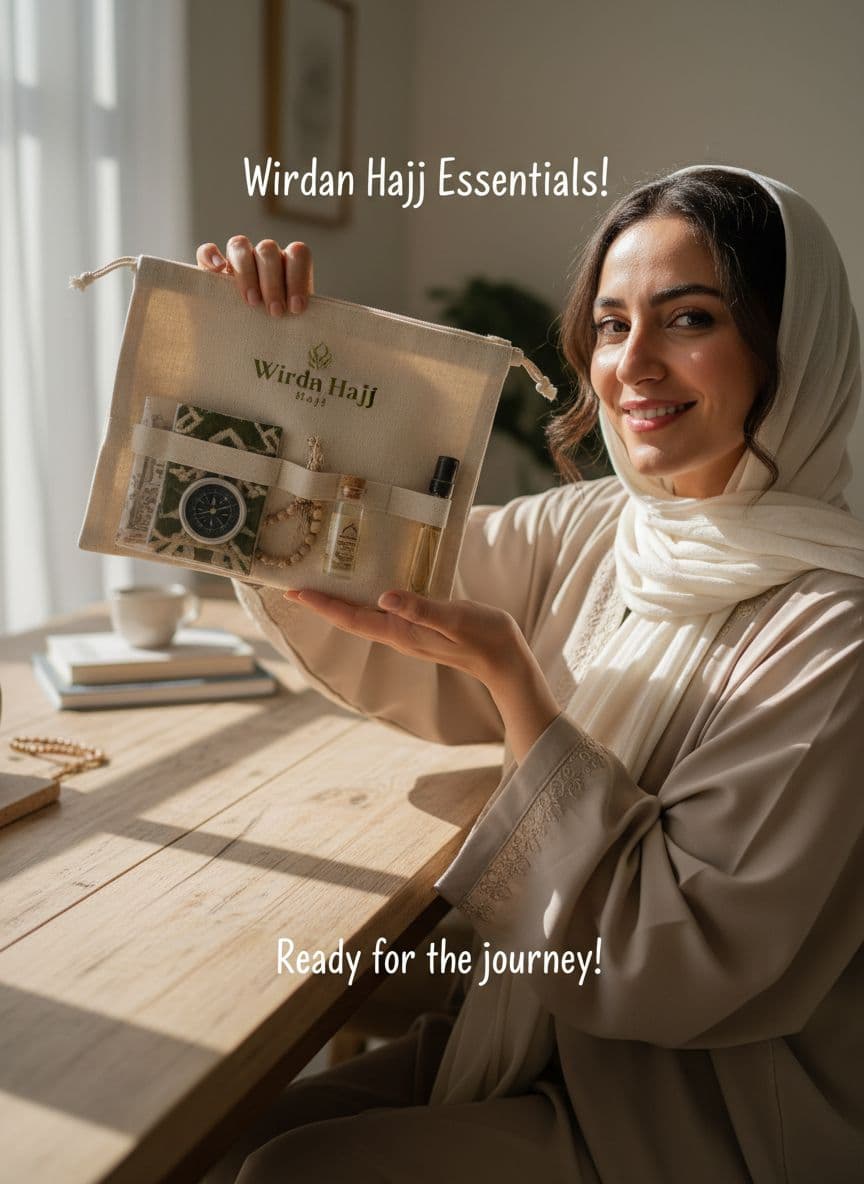 Candid Hajj Essentials Portrait: Portrait AI image template