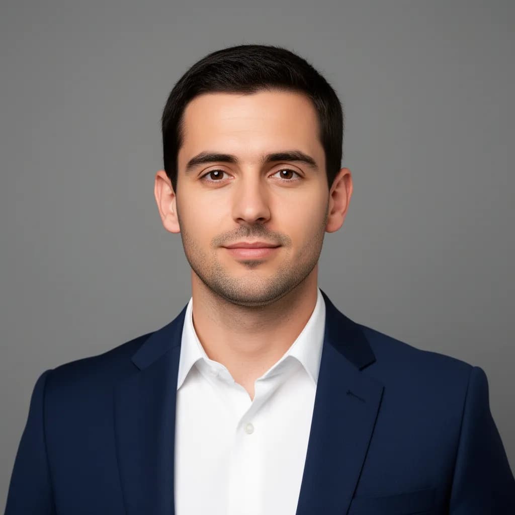 Professional Man Headshot Formal: Portrait AI image template