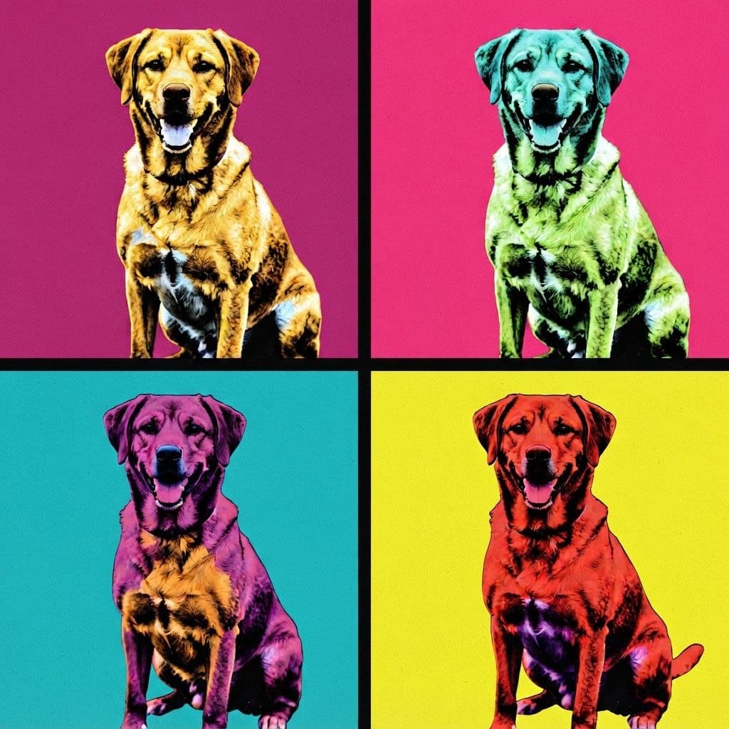 Pop art x4: Art & Style AI image template