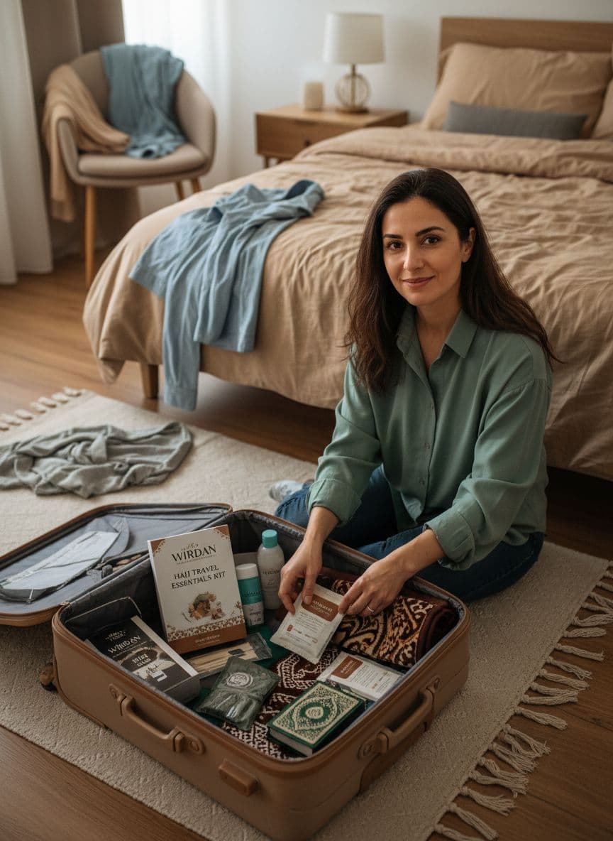Cozy Packing for Hajj: Portrait AI image template