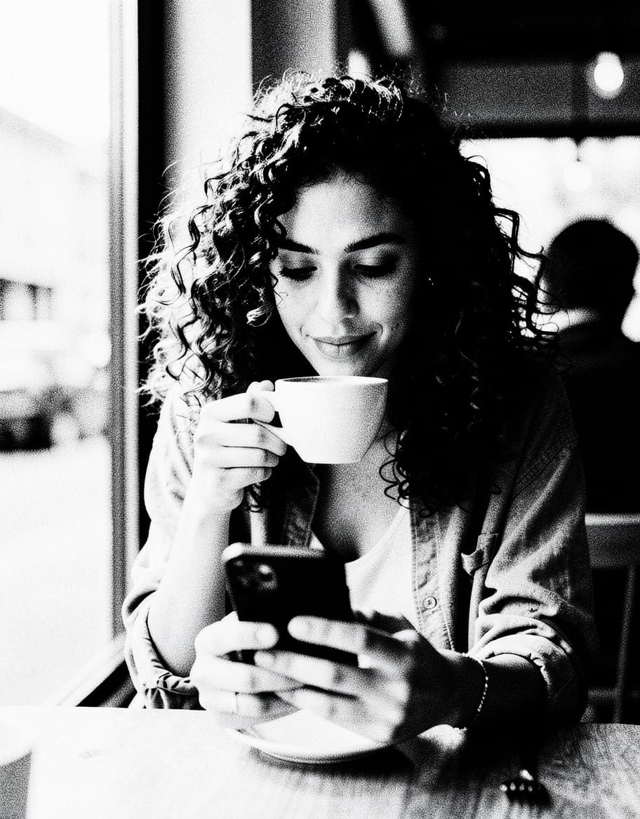 B&W film look: Art & Style AI image template