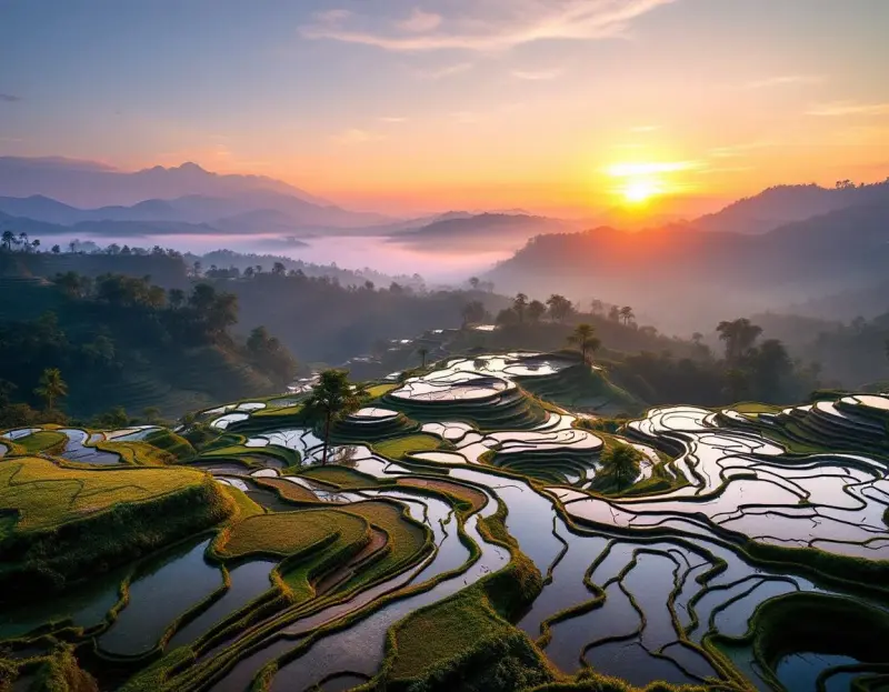 AI travel photos of Bali